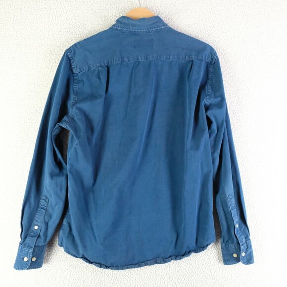 Mott And Bow Shirt Mens Medium Blue Button Down Long Sleeve Casual - Picture 3 of 8